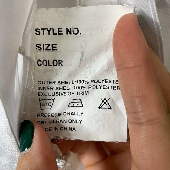 Wedding A Line Beaded Gown Long Train Dress White - Picture 6 of 14